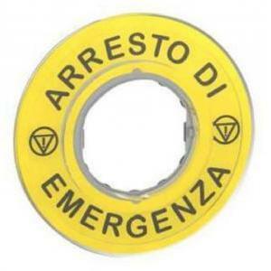 Etichetta arresto emergenza 3d zby9620