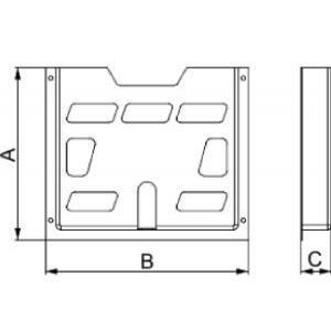 Tasca porta schemi a4 in plastica fissaggio adesivo nsydpa4