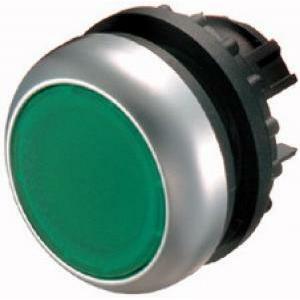 M22-d-g pulsante piatto  filo ghiera verde ad impulso non luminoso 216596