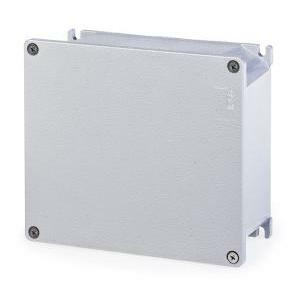 Cassetta derivazione in metallo scatola a parete con coperchio alubox 192x168x80 mm 653.03