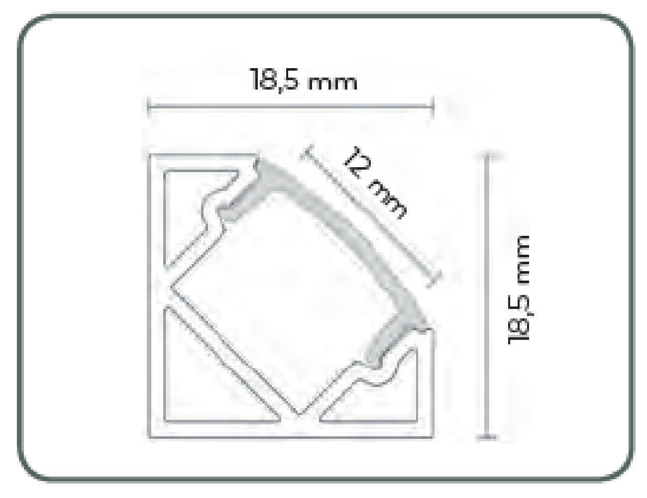 mcair mcair profilo angolare in alluminio c. bianco per strisce led io39246 - foto 2