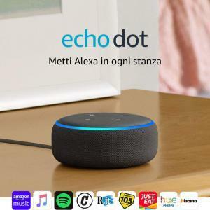 Assistente vocale amzon alexa echo dot 3gen.black