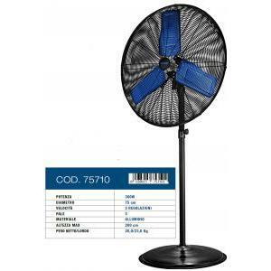 Ventilatore industriale a piantana oscillante 75cm