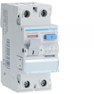 Interruttore differenziali puri acc. 2p 30ma 40a a 2moduli cda240h