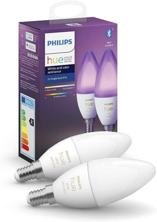 philips philips lampadine smart huewca 5.3w b39 e14 eu 2p classe energetica g  929002294202 - foto 1