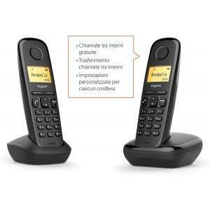 Gigaset 1 cordless + 1 aggiuntivo nero due cordless telefoni portatili a170duoblack