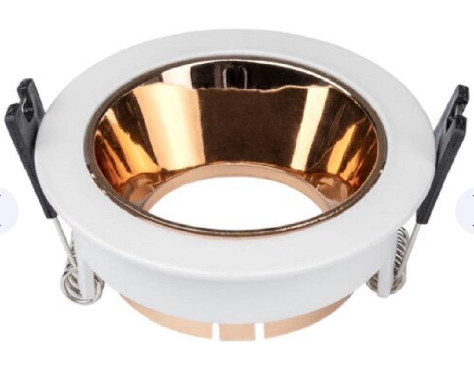 optonica led optonica led spotlight fixture aluminium round white/rg-reflect 2049 - foto 1