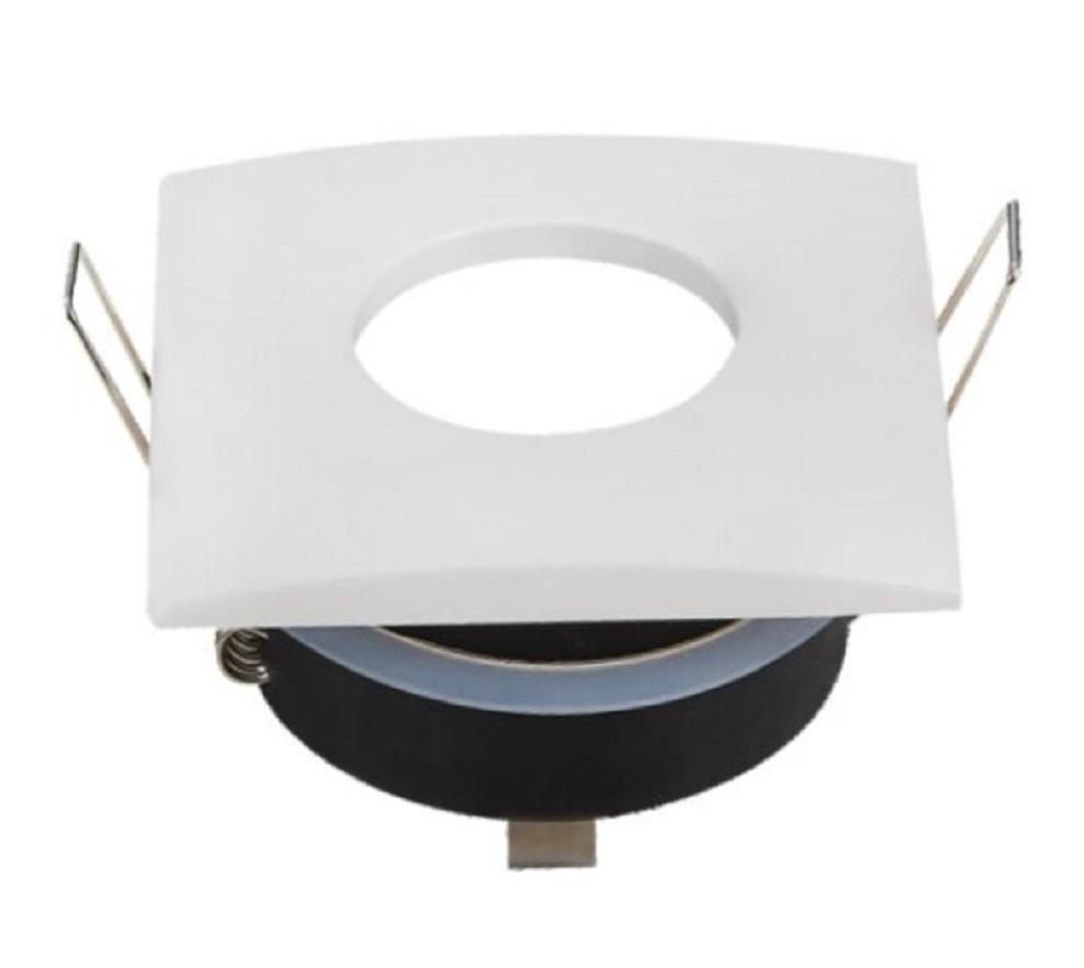 optonica led optonica led spotlight fixture square aluminium gu10 ip65 white 2011 - foto 1