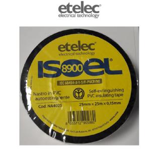 Nastro isoel 25bk 25mmx25m s=0.15mm nero na4025