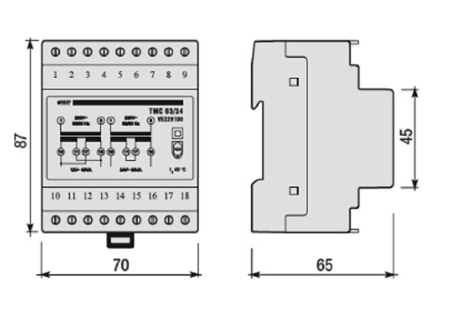vemer vemer trasformatore tmc 63/24 trasf. 63va cont. 230/12-24v ac ve229100 - foto 2