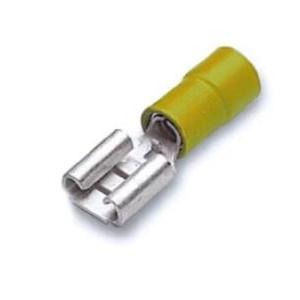 Faston femmina giallo 6,35x0,8 4/6mm confezione da 100 pz gf-f608