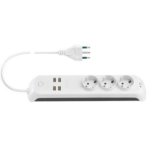 Vimr presa multipla 16a 3schuko+4usb+int. +wifi 00447.cc.b