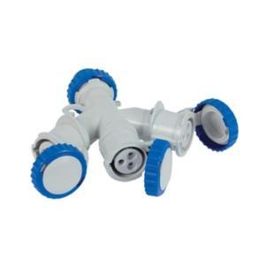 Fanton spa adattatore elettrico industriale tripla presa cee 3p.3p/16a-sp.3p/16a ip67 73120