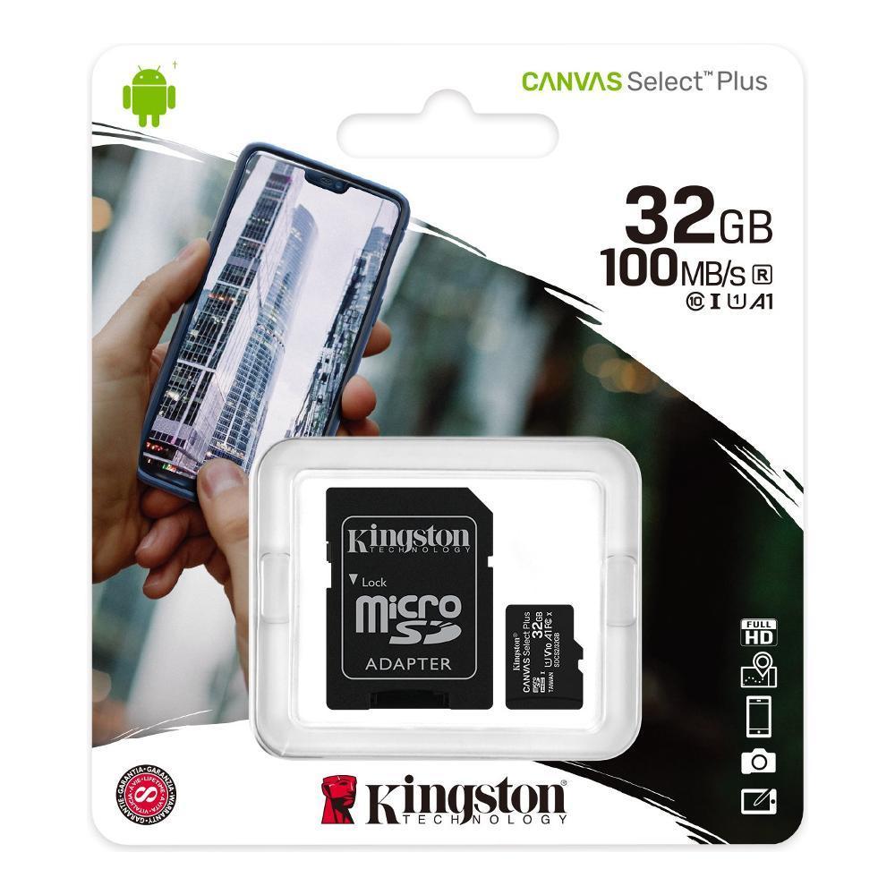 kingston kingston microsd 32gb canvas select plus black sdcs2 32gb