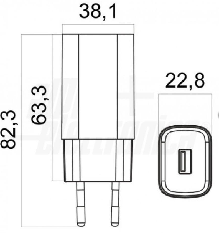 alpha elettronica alpha elettronica alimentatore switch.5v 2.1a 1xusb bianco - foto 4