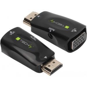 Mini adattatore da hdmi a vga con audio black hdmi