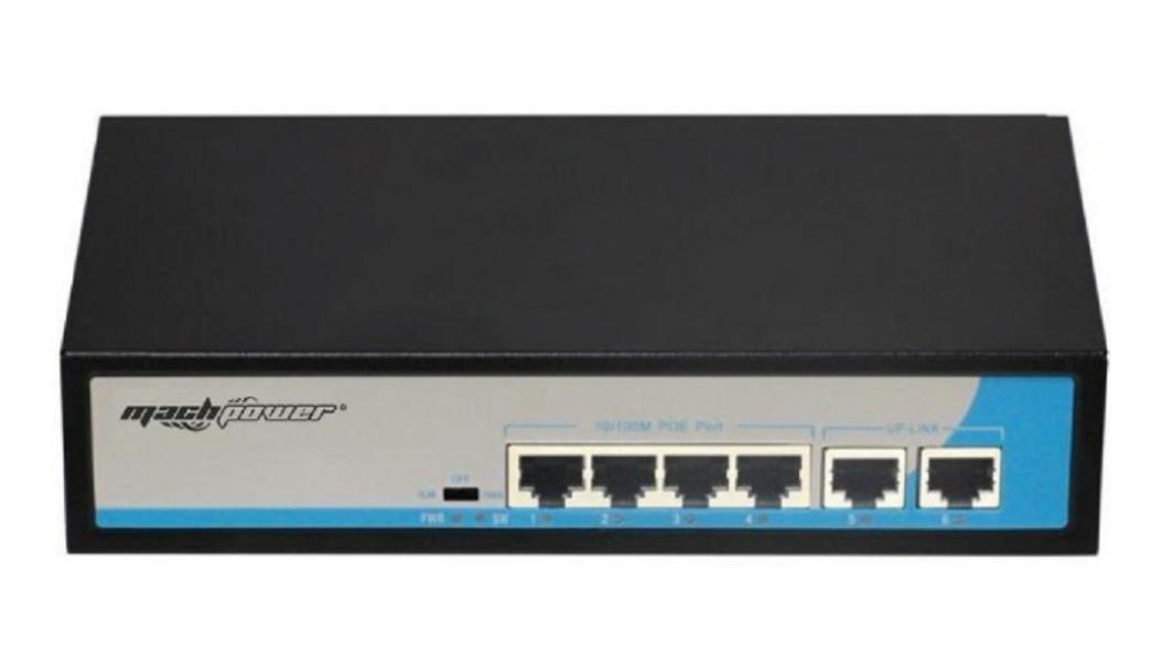 mach power mach power switch 4poe + 2uplink 10/100mbps 60w vlan up to