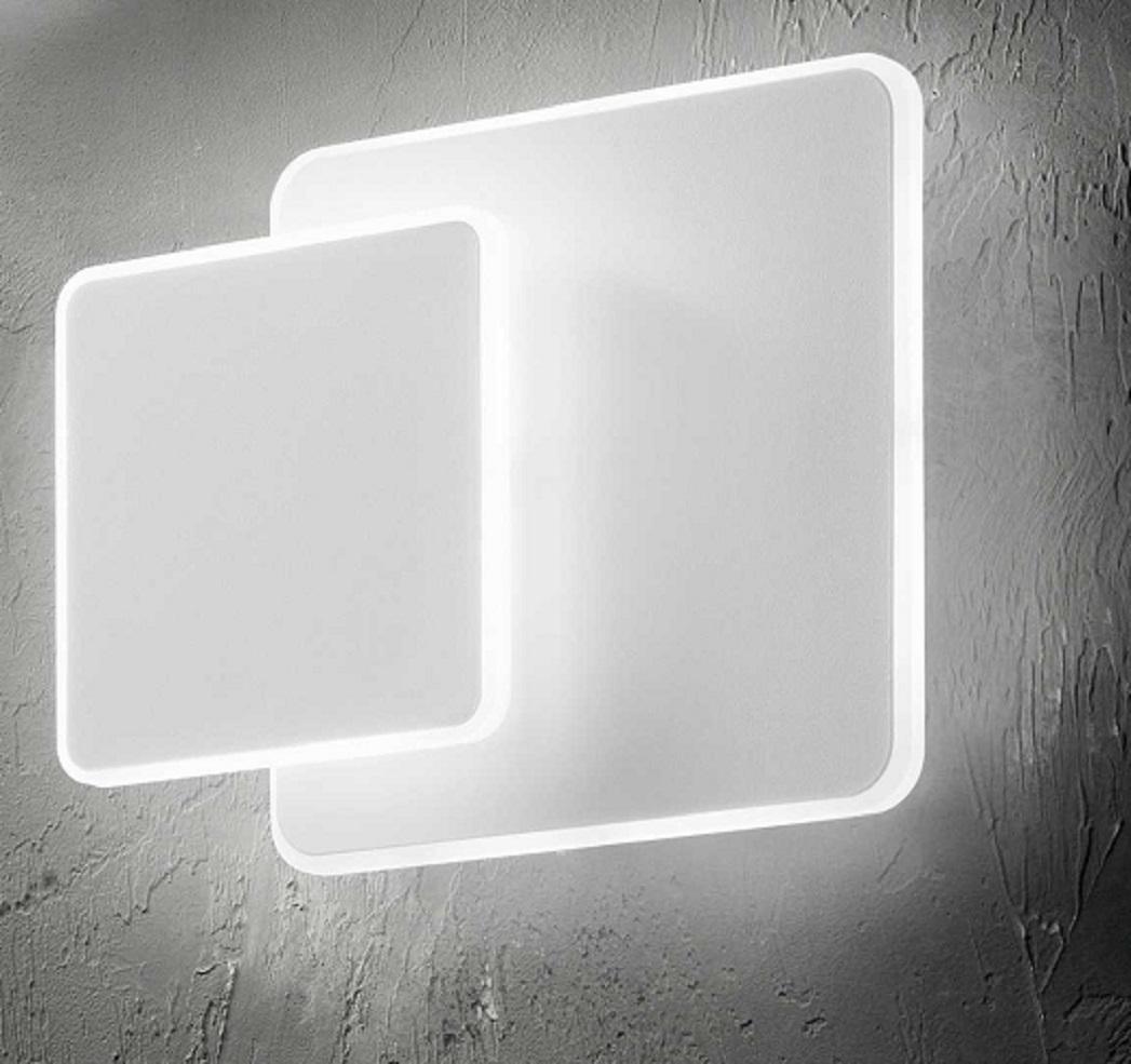 ideal lux ideal lux lampada da parete pouche ap square bianco 259352 - foto 2