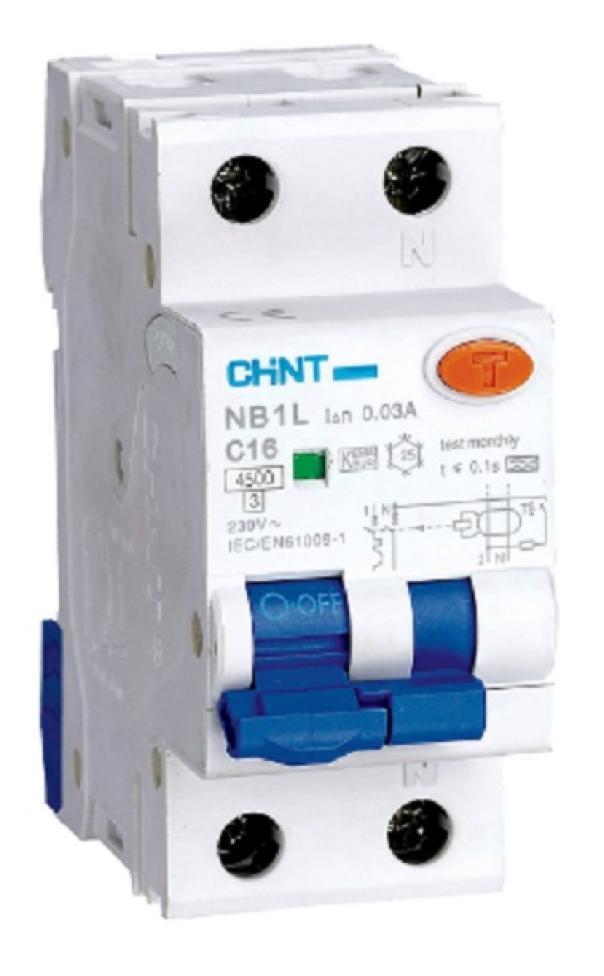 chint chint nb1l1/c25-1pn-4,5-a30 -interruttore magnetotermico 1p+n 203337 - foto 1