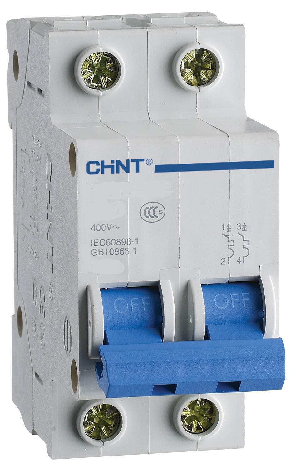 chint chint eb/c10-1pn-4,5 -interruttore magnetotermico 1p+n 10a curva c 2m 328386 - foto 1