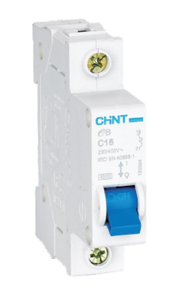 chint chint eb/c16-1pn-4,5 -interruttore magnetotermico 1p+n 16a curva c 2m 328387 - foto 1