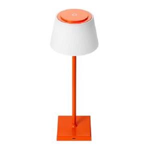 Lampada da tavolo 346 ricaricabile arancione mod. soleana io64003