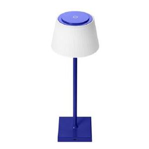 Lampada da tavolo 346 ricaricabile blu modello soleana io64004