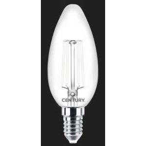 Lampada a filamento led bianco incanto candela chiara 4.50w - e14