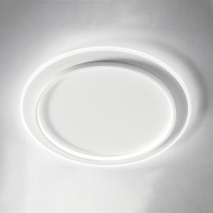 Plafoniera alluminio bianco 49w led 3000k 3300lm dharma p/g b