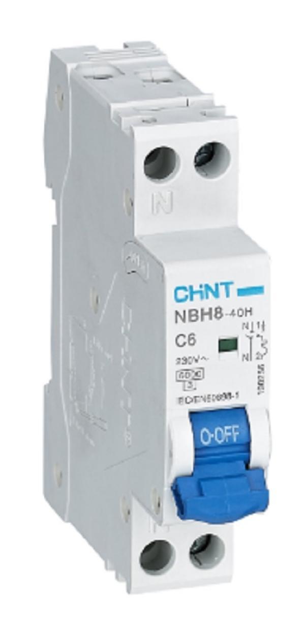 chint chint interruttori magnetotermici compatti nbh8-40h/c1-1pn-6  1p+n  1a 190252 - foto 1