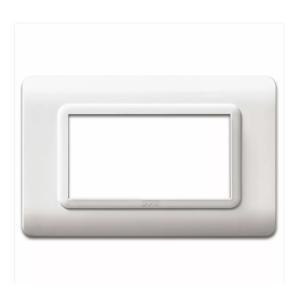 Placca tecnopolimero 44 bianco ral9010  4moduli 44py04b