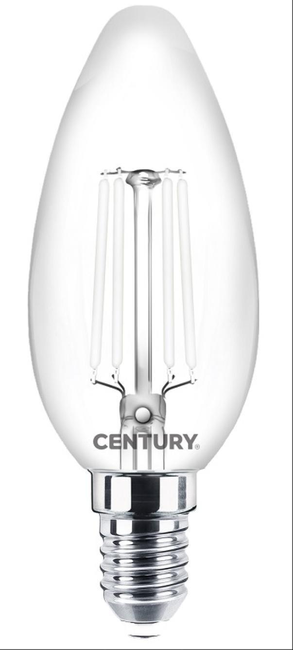 century century lampada lampada oliva a filamento led bianco incanto white  oliva 4.50w - e14 inm1w-451440 - foto 1