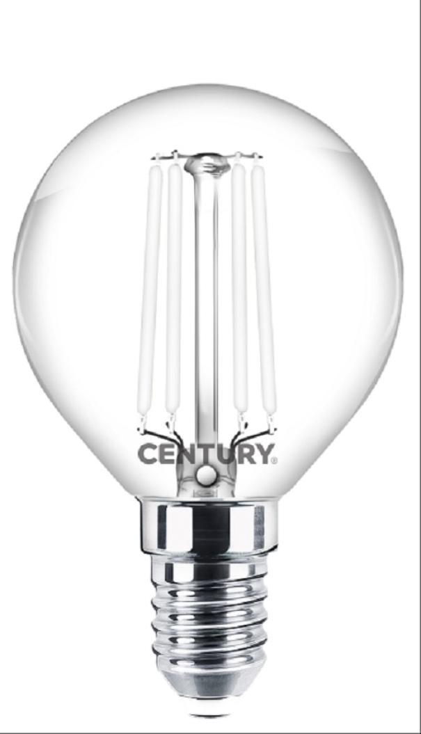 century century lampada a fil.amento led incanto white sfera chiara 4,5w e14 4000k inh1gw-451440 - foto 1