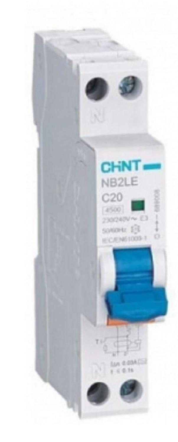 chint chint nb2le/c16-1pn-6-ac30 -interruttore magnetotermico differenziale 1pn c16a 30ma 6ka 1m 689002 - foto 1