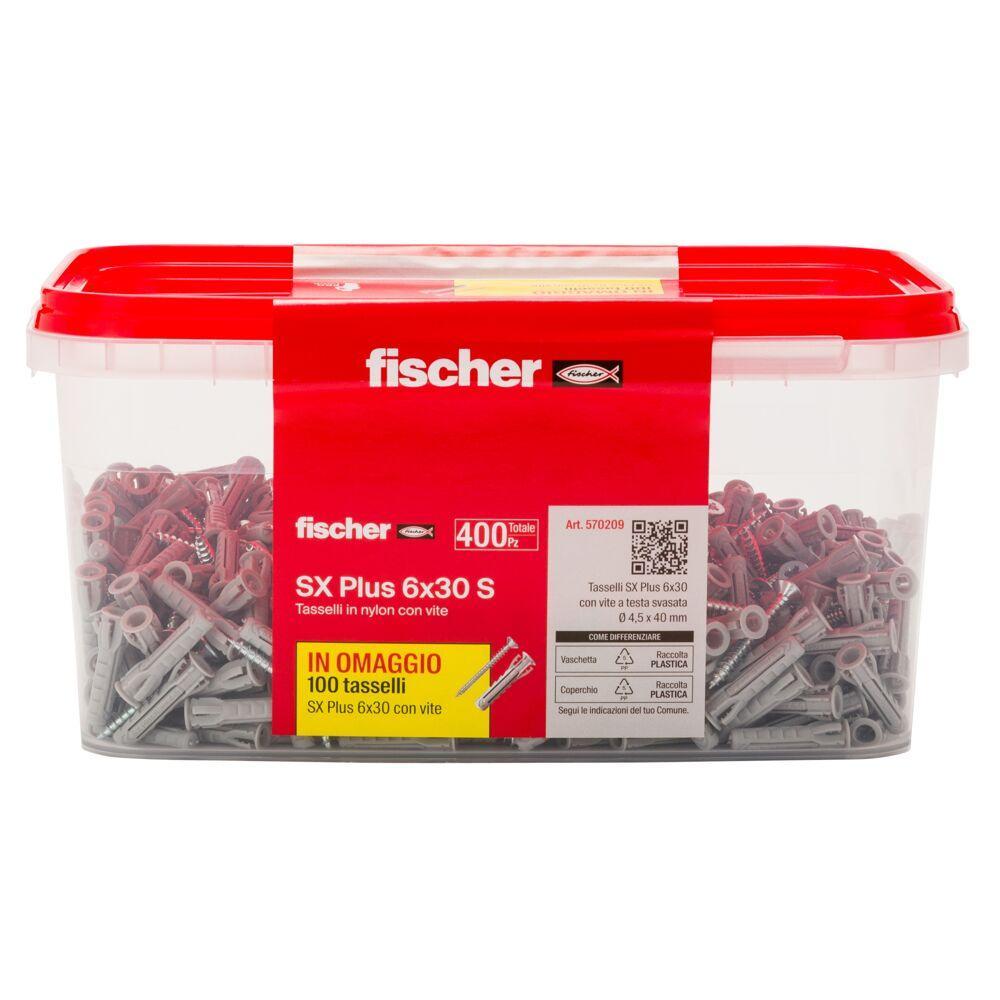 fischer fischer tasselli sx plus 6x30 s vaschetta 400 pz 00570209 - foto 3