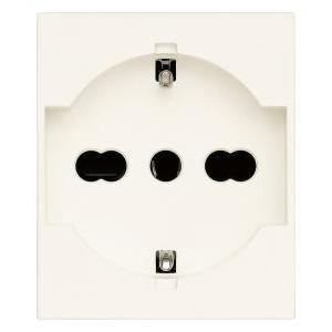 Presa 2p+t 16a universale bianco linea 2 moduli 30210.b