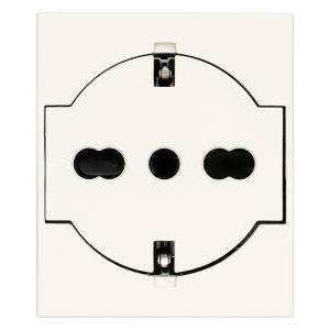 Presa 2p+t p40 16a 250 v universale a filo bianco 30211.b