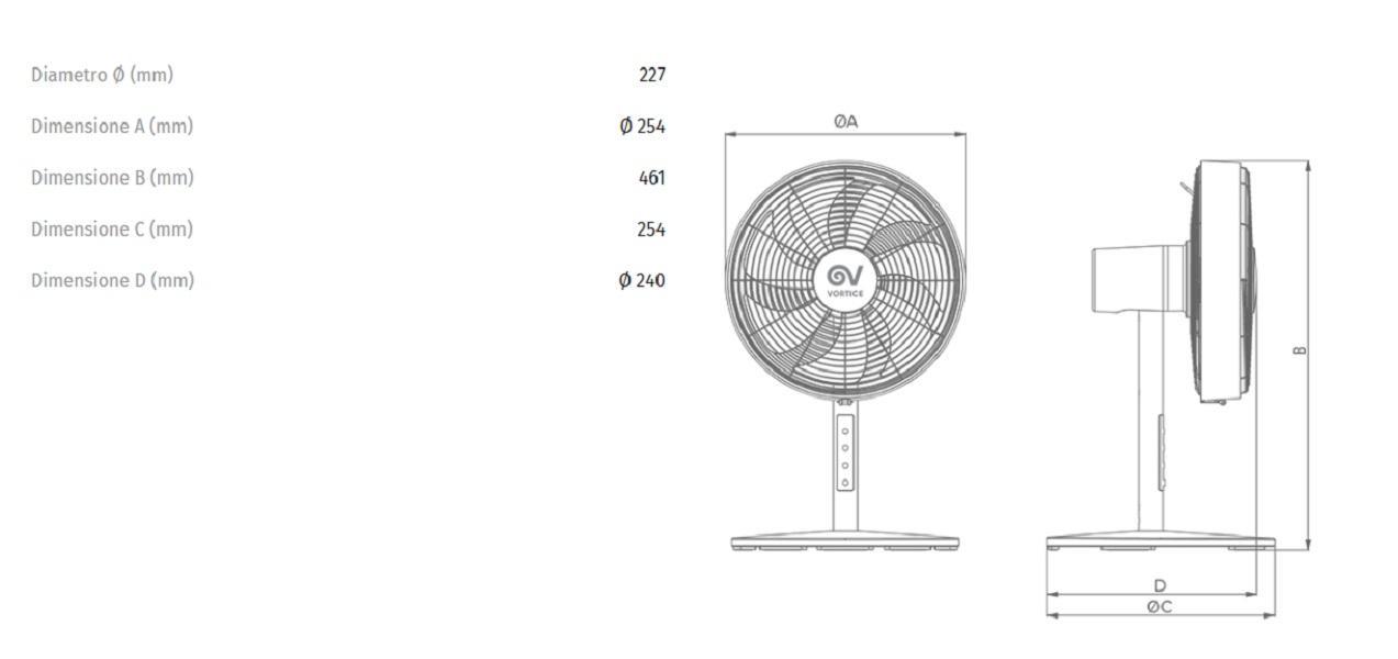 vortice vortice ventilatore oscillante da tavolo oro rosa gordon evo 20/8 r 0000060617 - foto 2