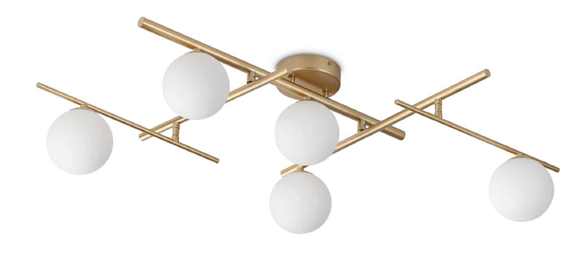 ideal lux ideal lux lampada da soffitto mod. atlas pl5 oro 311364 - foto 1