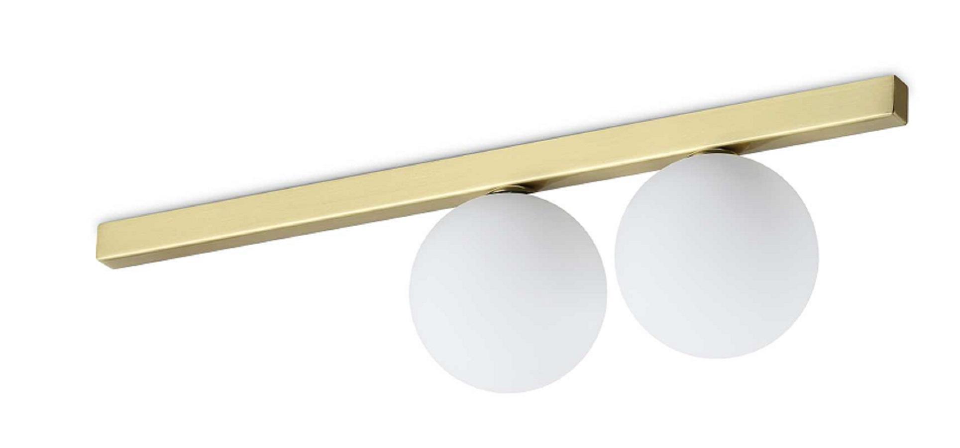 ideal lux ideal lux lampada da soffitto mod. binomio pl2 ottone 328447 - foto 1