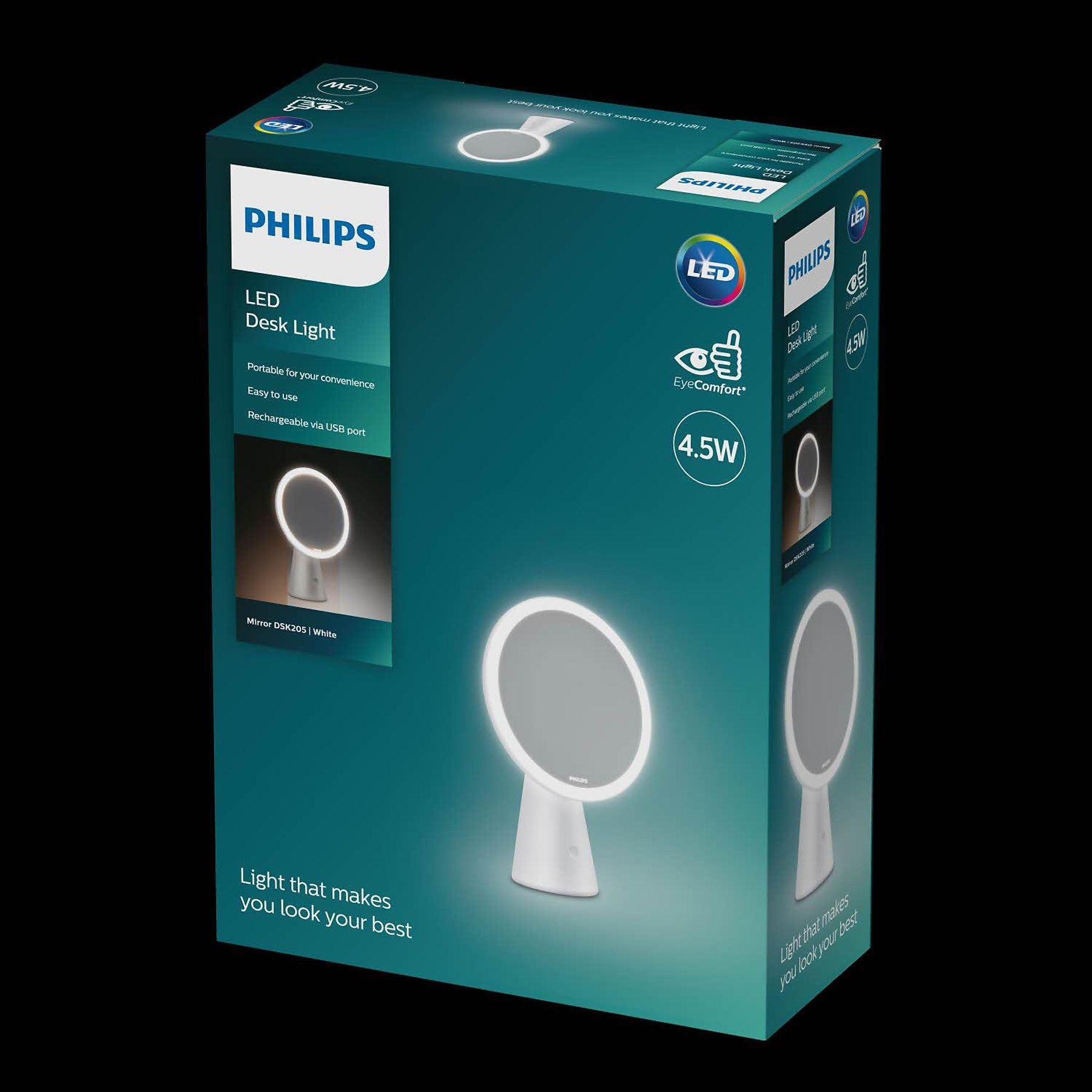 philips philips lampada tavolo da trucco mirror 4.5w 3-5k bianca - foto 2