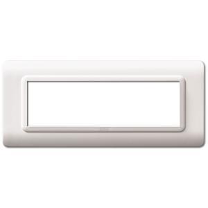 Placca tecnopolimero 44 bianco ral9010 7moduli 44py07b