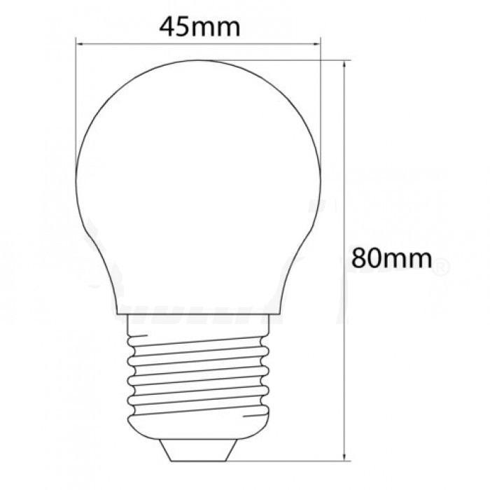 alpha elettronica alpha elettronica lampada led a filamento mini bulbo 4.5w e27 rossa lf350r