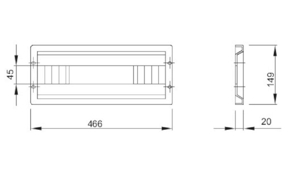 gewiss gewiss pannello finestrato h1 515mm 24m. f gw46422f - foto 2