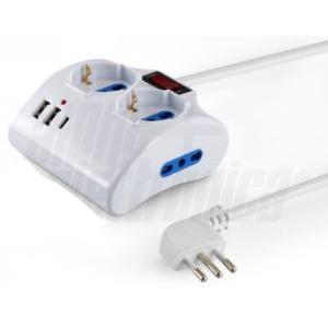 Multipresa da tavolo 2 usc universale 1bipa+usb a usb c 23-053/03