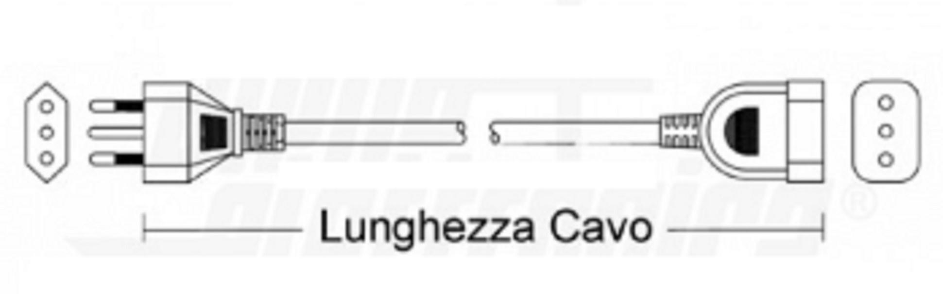 alpha elettronica alpha elettronica prolunga spina-presa  10a 3x0.75 3m bianco 23-003wb - foto 3
