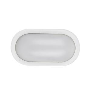 Plafoniera ip54 led ovale 8w 4000k 680lm bianca gko8.d