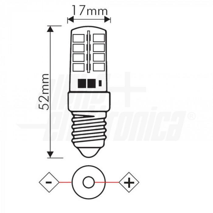 alpha elettronica alpha elettronica lampadina led e14 3w 2700k 24vdc jo551/24ww