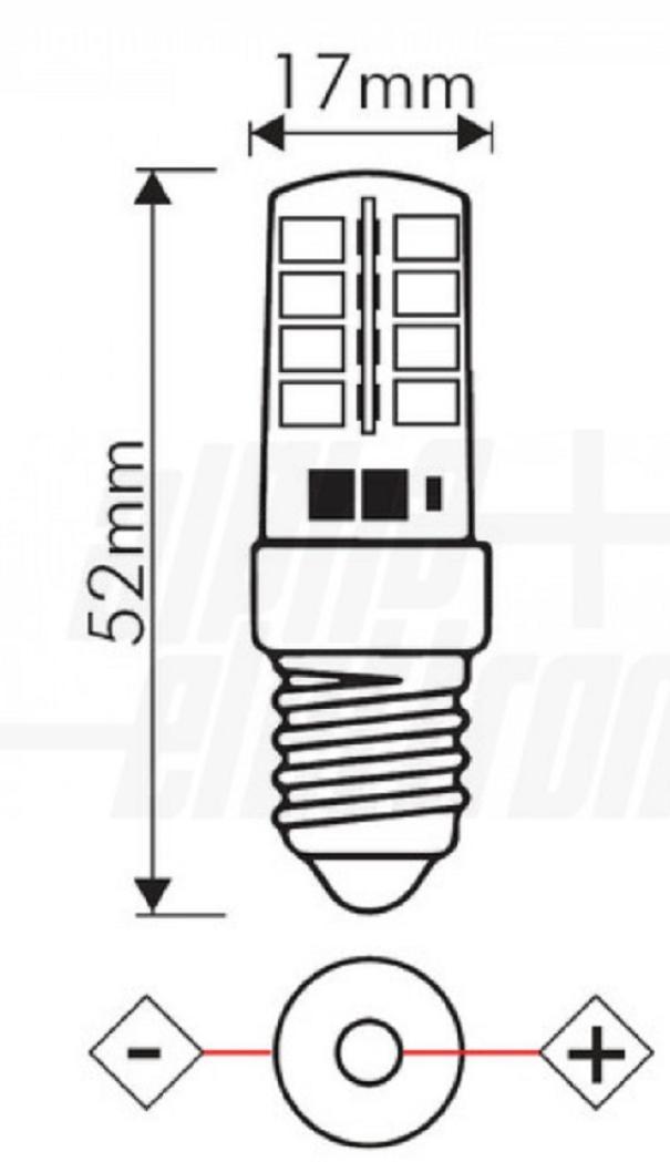 alpha elettronica alpha elettronica lampadina led e14 3w 2700k 12vac-dc jo551/30ww