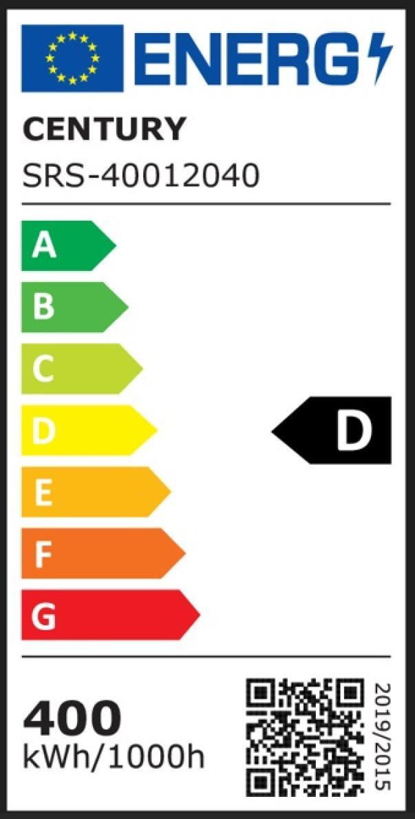 century century proiettore led sirio slim 120 400w 4000k  47300lm srs-40012040 - foto 2